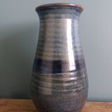 Handcrafted stoneware vase signed Parabis Béarn