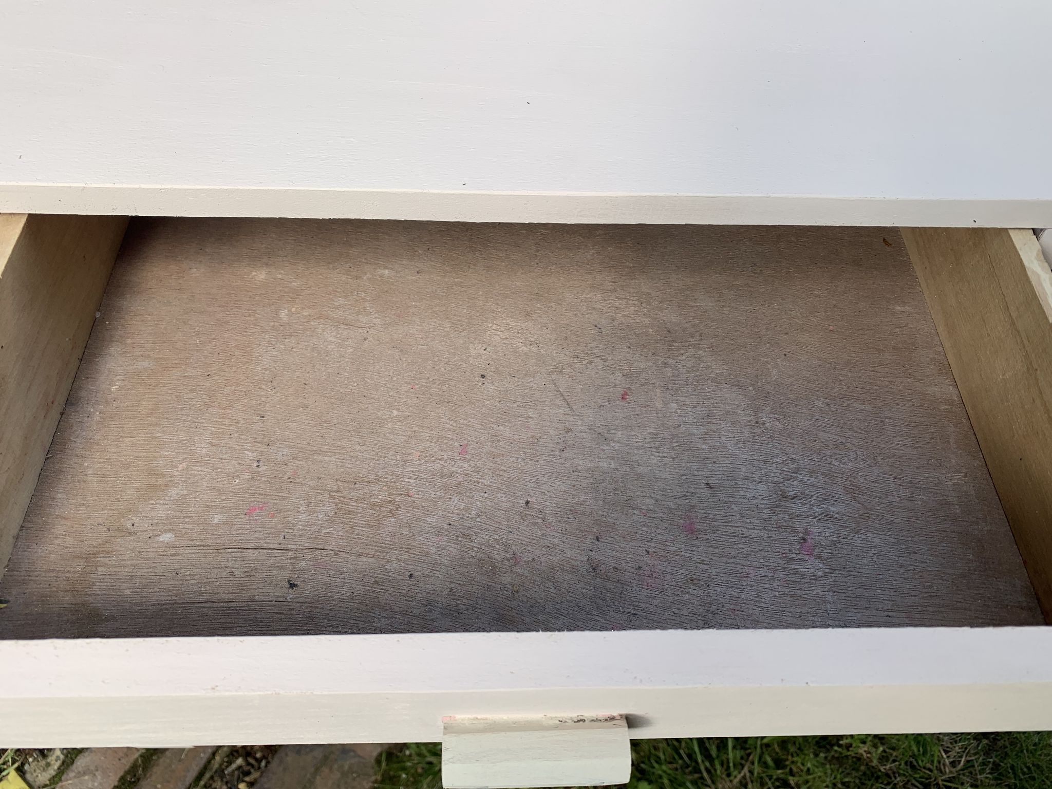 Bureau enfant rose poudré vintage