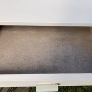 Bureau enfant rose poudré vintage
