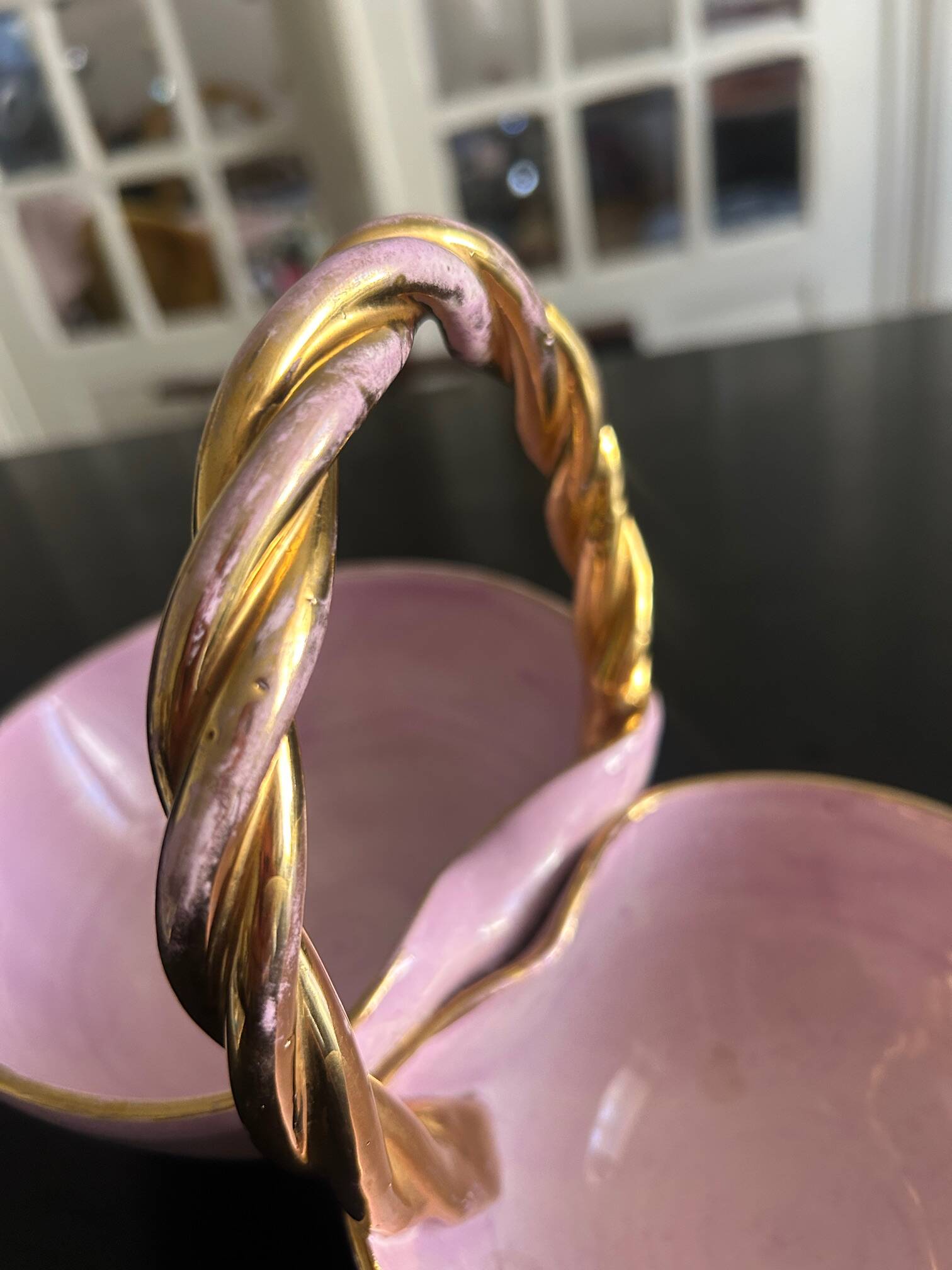 heart-shaped pocket dish in earthenware from Louviers