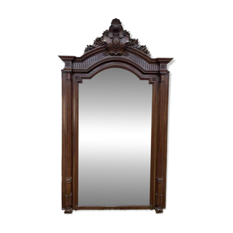 Miroir en noyer sculptée Napoléon III