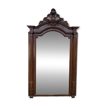 Miroir en noyer sculptée Napoléon III