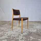 4x Niels Møller model 80 vintage oak dining chair Danish