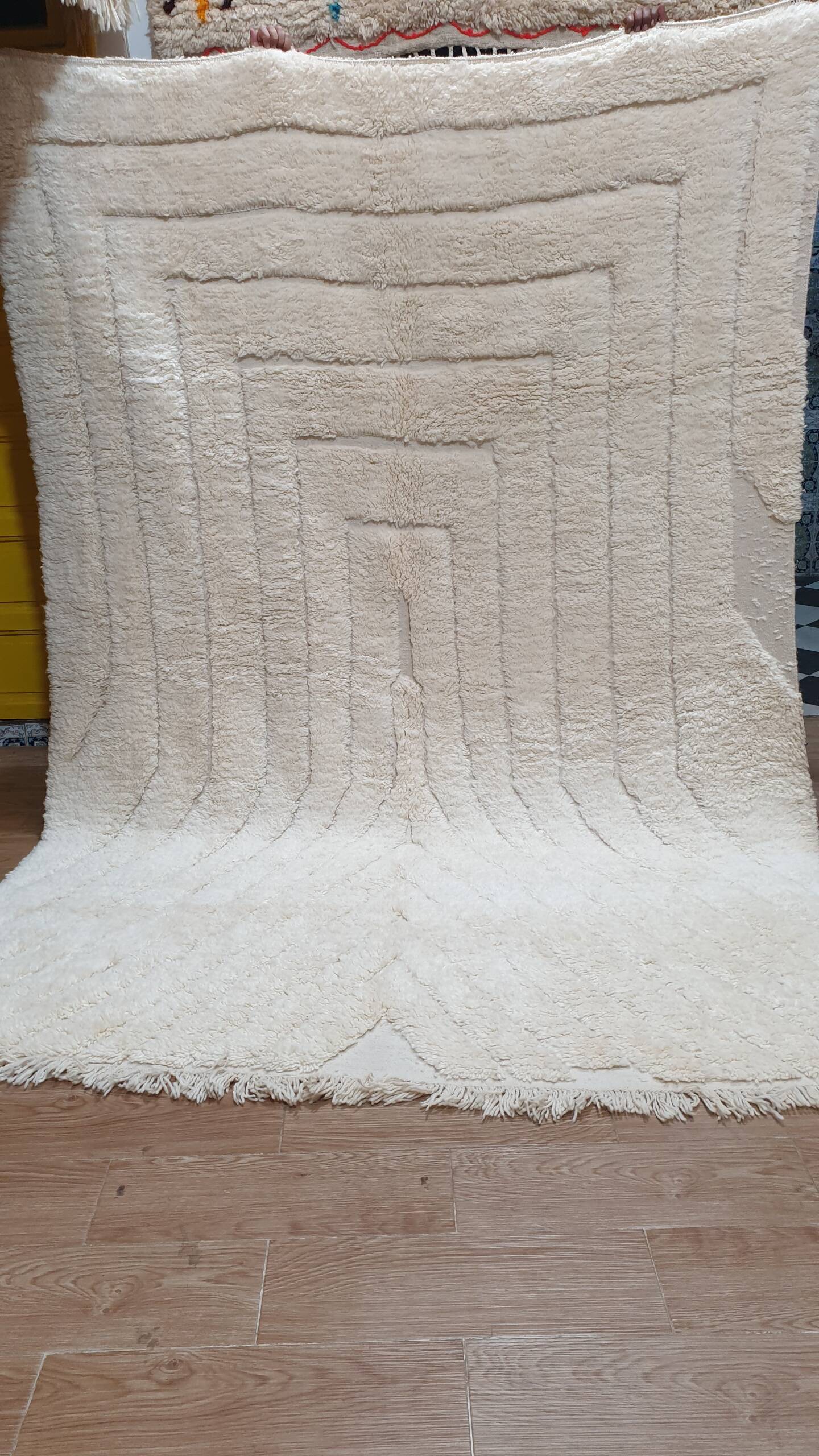 New beni ouarain wool rug