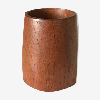 Teak pencil pot vintage 60 years