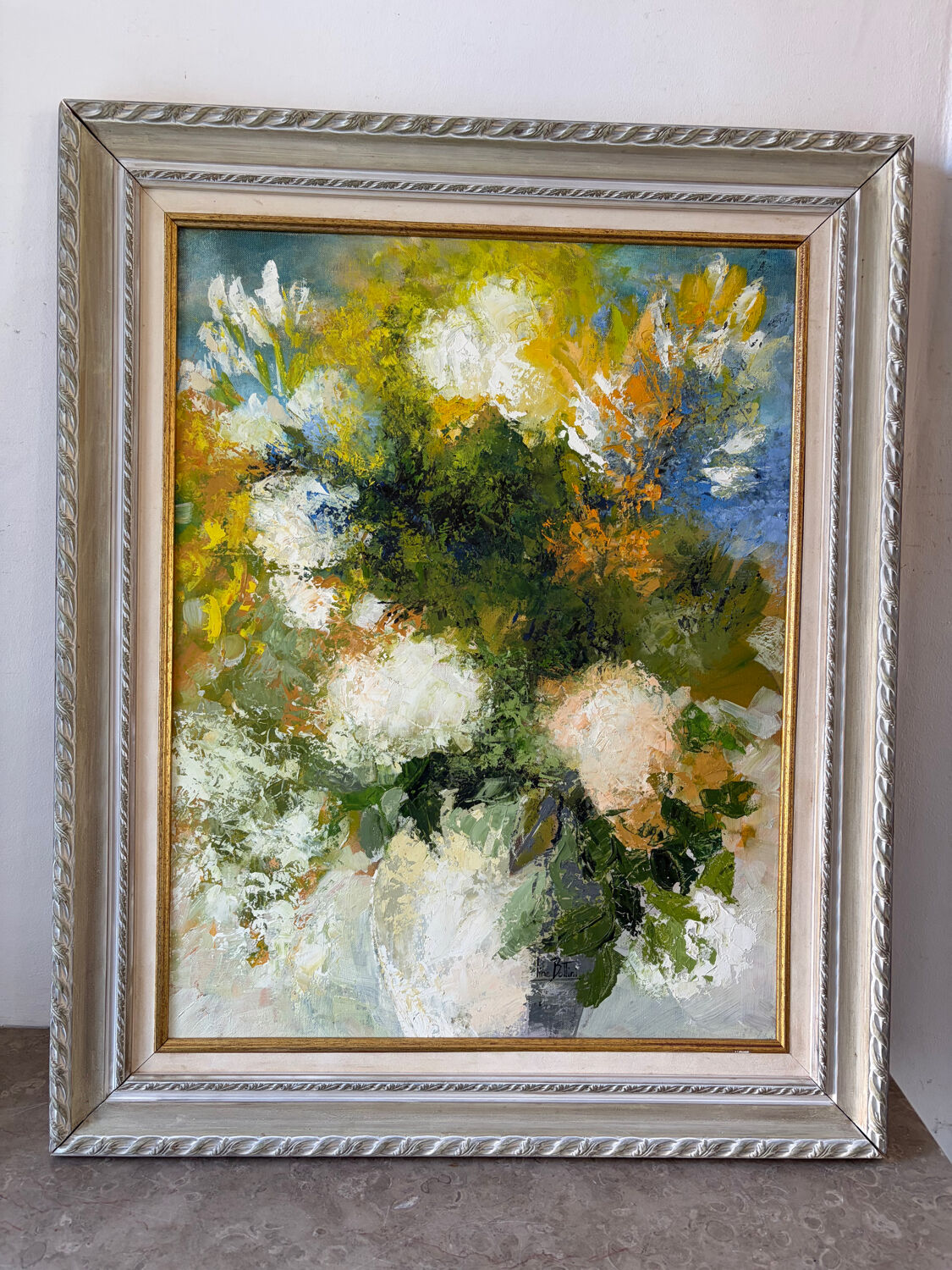 Bouquet of flowers signed Bottini