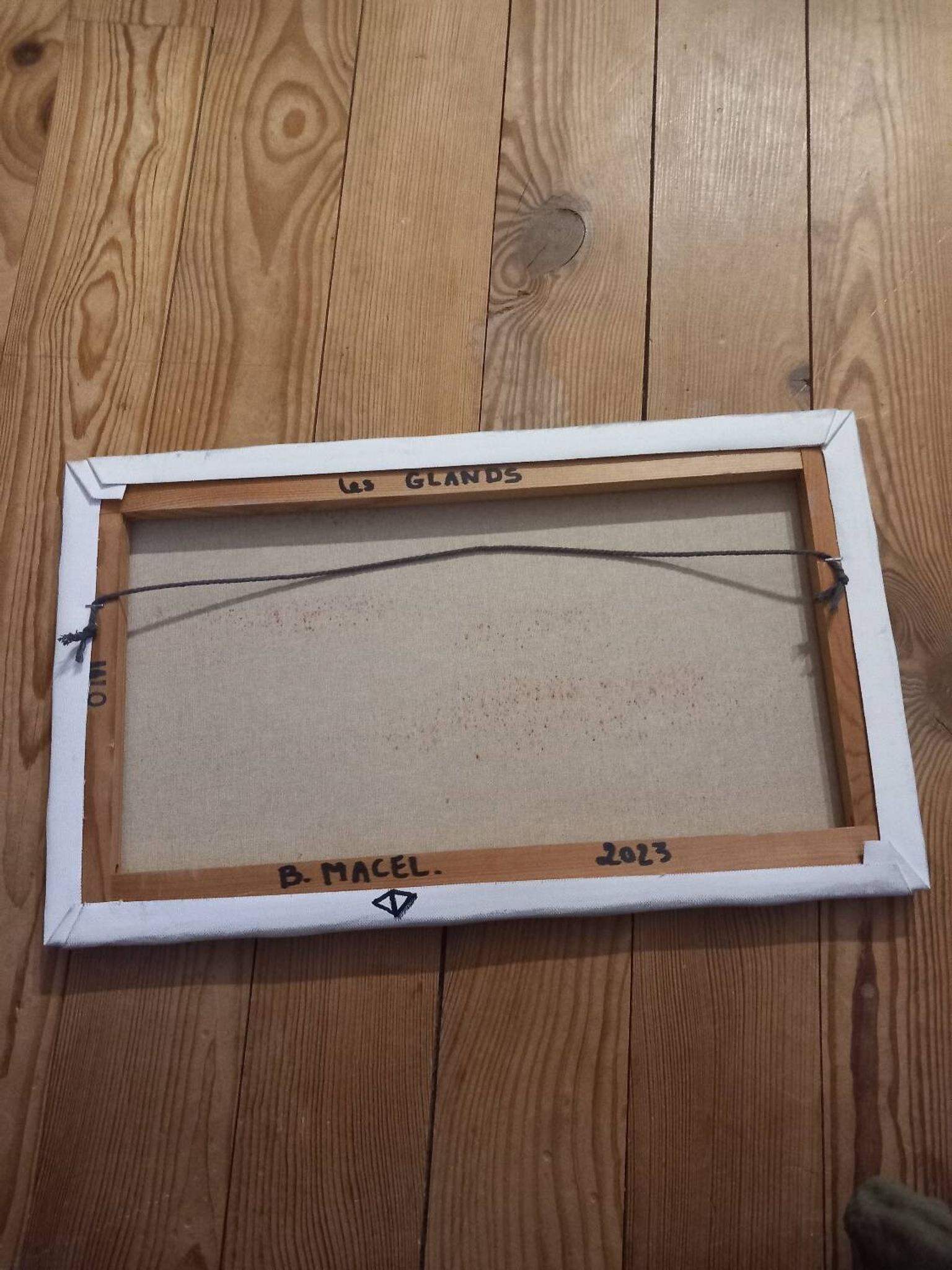 Tableau peint à l'huile " Les glands"