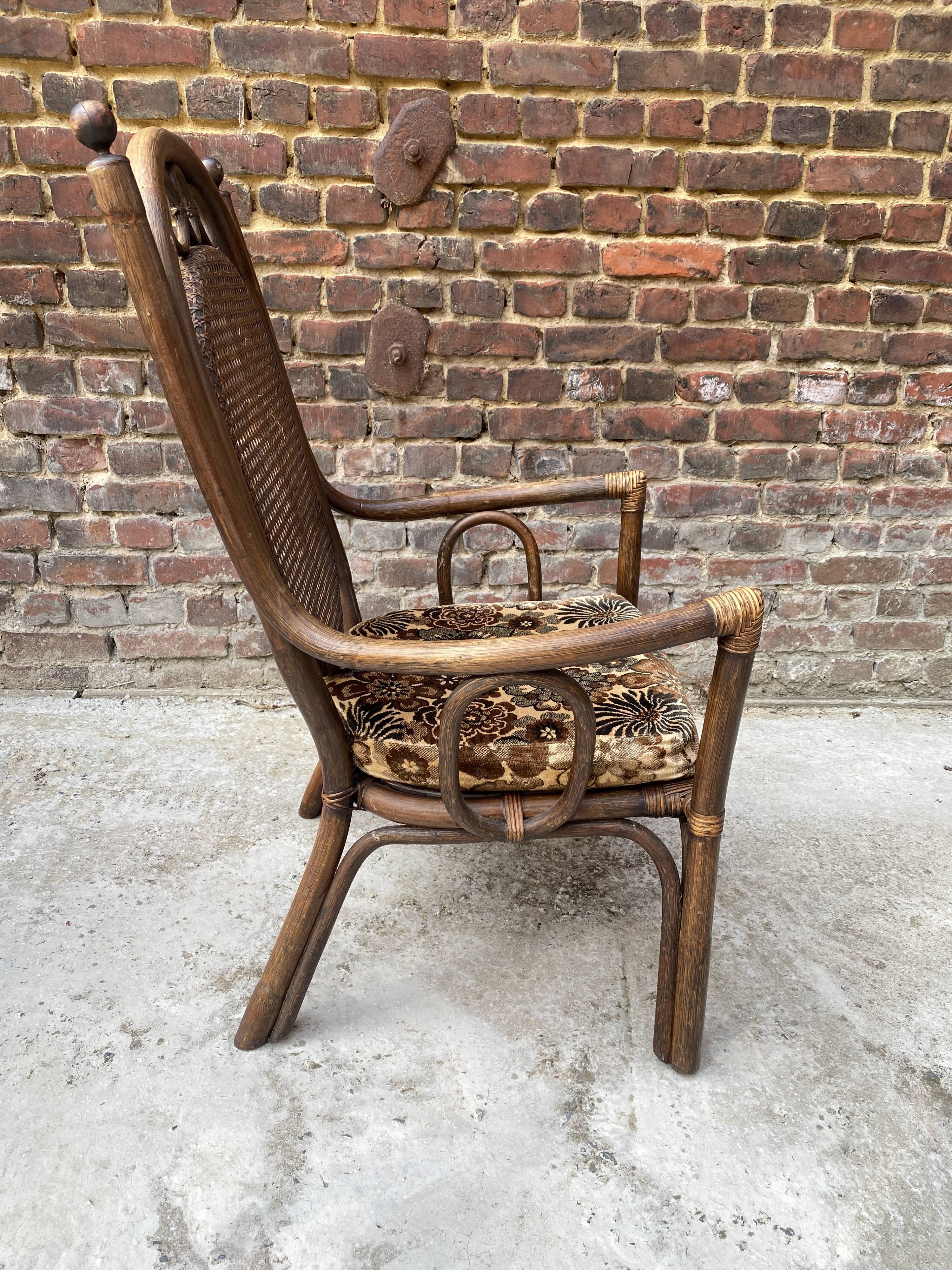 Bamboo armchair and adult canning