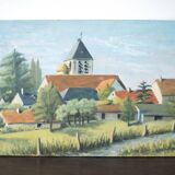 Oil on landscape canvas