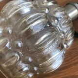 Vintage Lightly Smoked Glass Globe Pendant Light Electrical System New