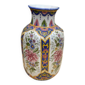 Portuguese vase in hand-painted ceramic from the 1990s.