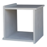 Tabouret cube minimaliste en contreplaqué. Années 1960
