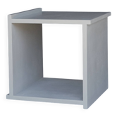 Tabouret cube minimaliste en contreplaqué. Années 1960