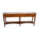 Large console in Calacatta Viola marble & solid cherry wood.
