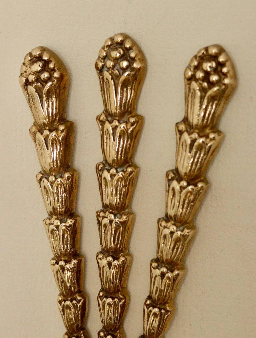 Single mid-century brass Swedish brass sconce