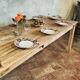 Solid oak farmhouse table "brut" 247x89, top "chocolate oak"