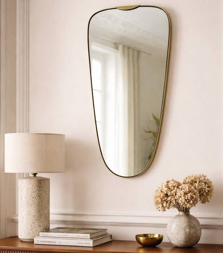 Art Deco mirror brass retro mirror