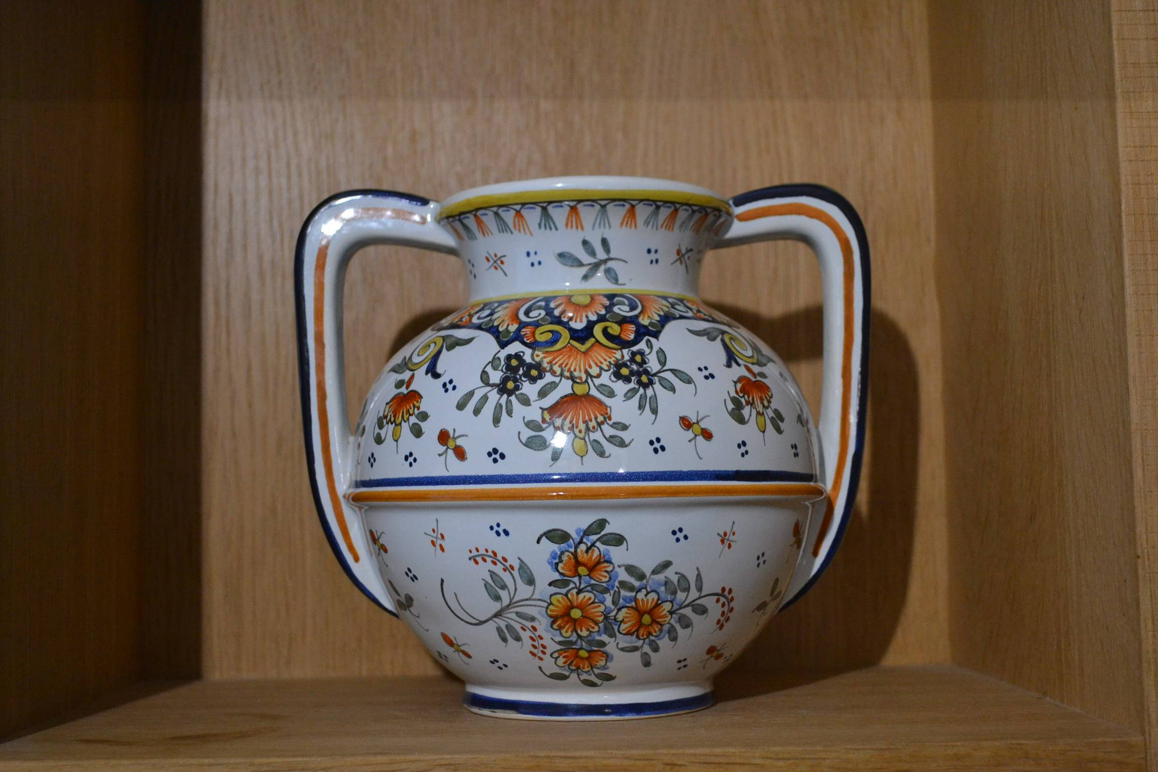 Amphora vase Rouen handmade decoration