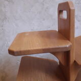 Solid oak bookcase magazine holders 80s