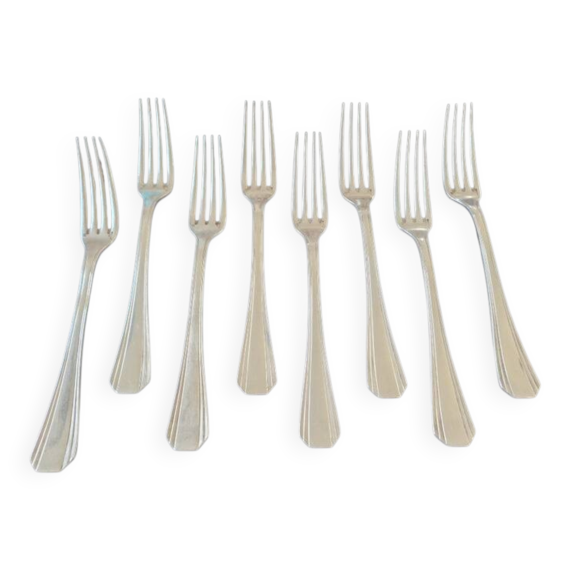 Christofle - Set of 8 table forks model Boréal in silver-plated metal