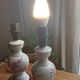 Paire de lampes de chevet à motif fleuris