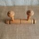 Coat rack 2 wooden hooks - vintage