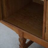 Low oak sideboard, mid-century modern, made by a Danish cabinetmaker, 1960s.