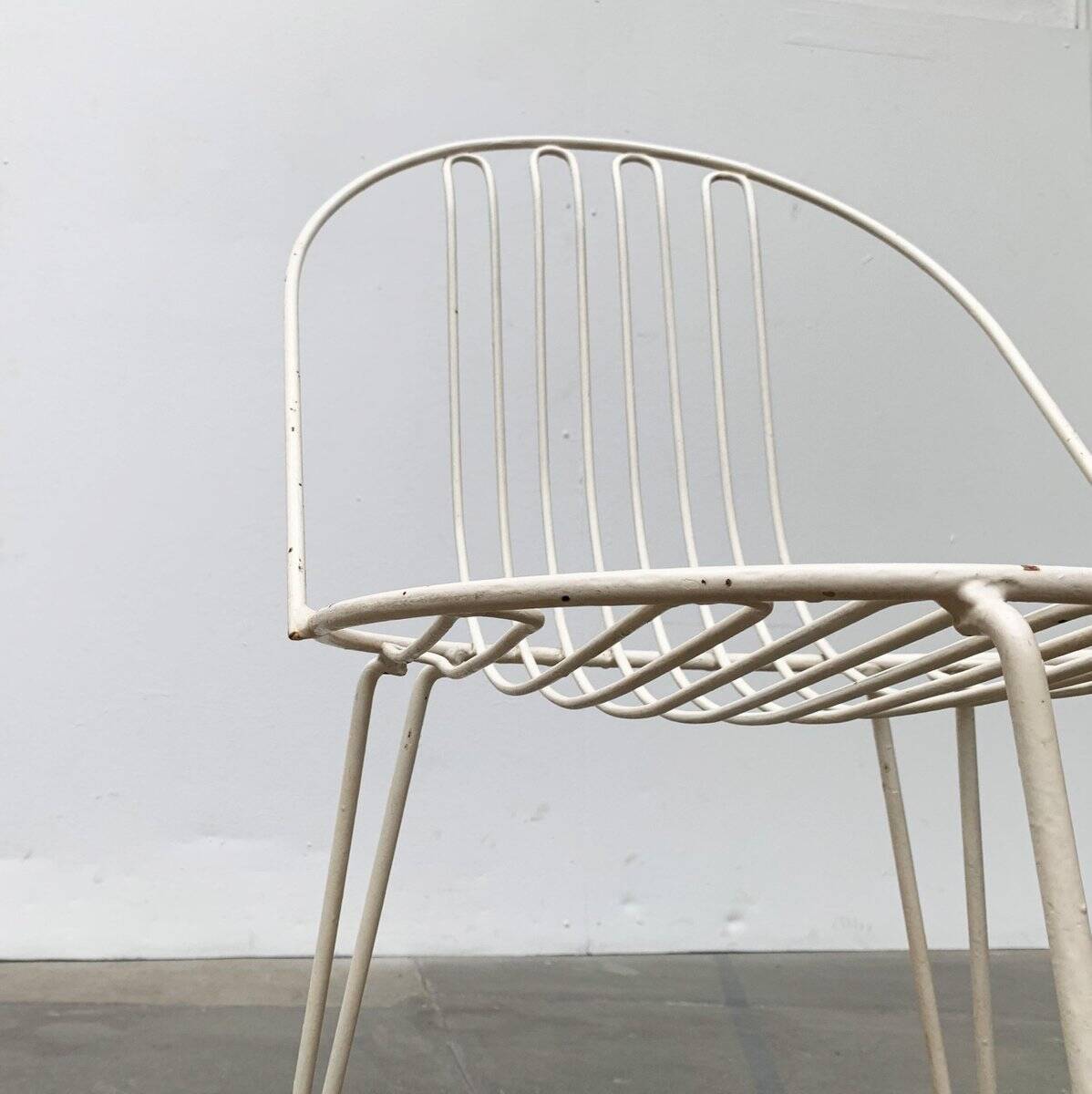 Set of 2 mid-century German metal garden chairs by Mauser Werke Waldeck