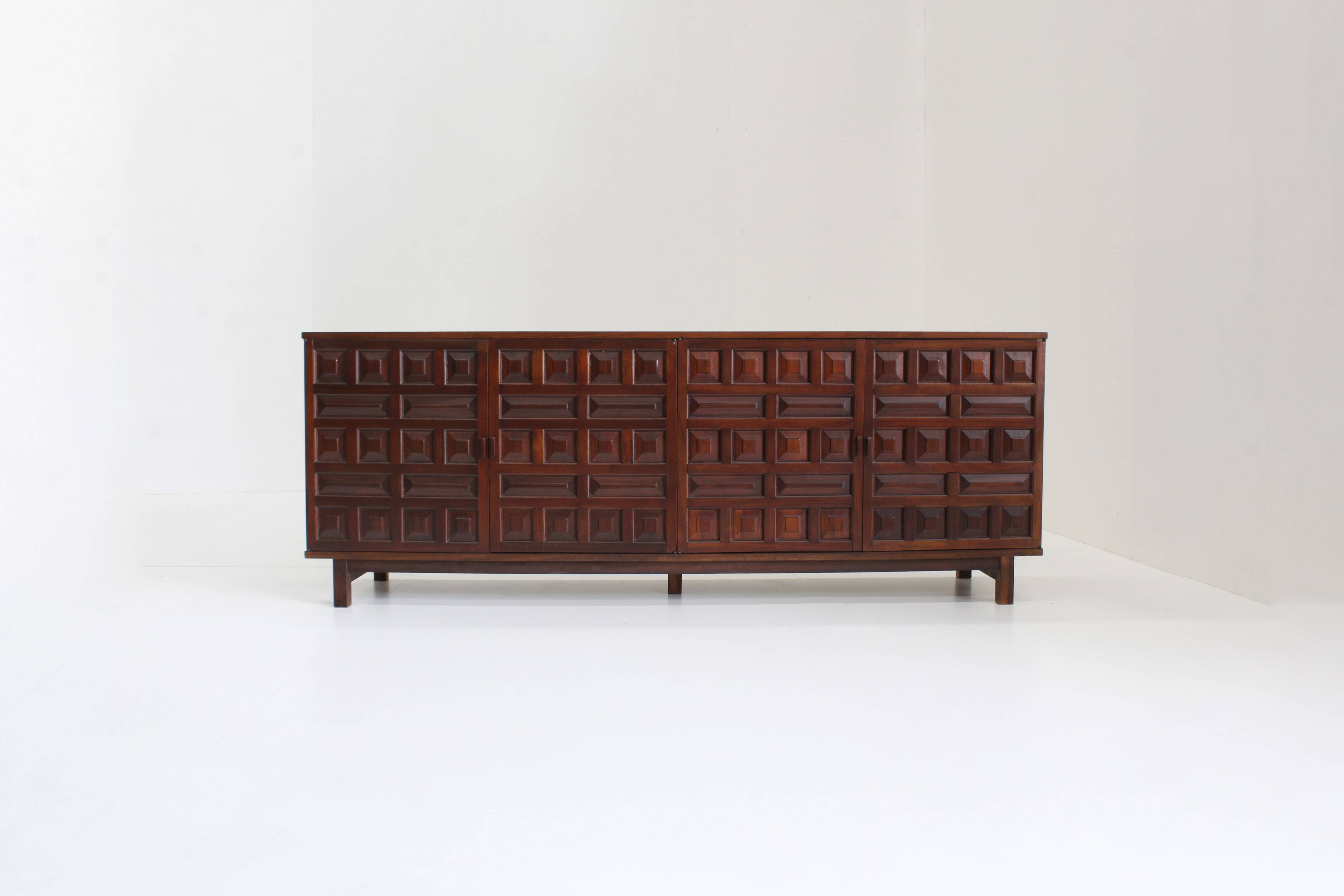 Spanish Brutalist Sideboard Credenza