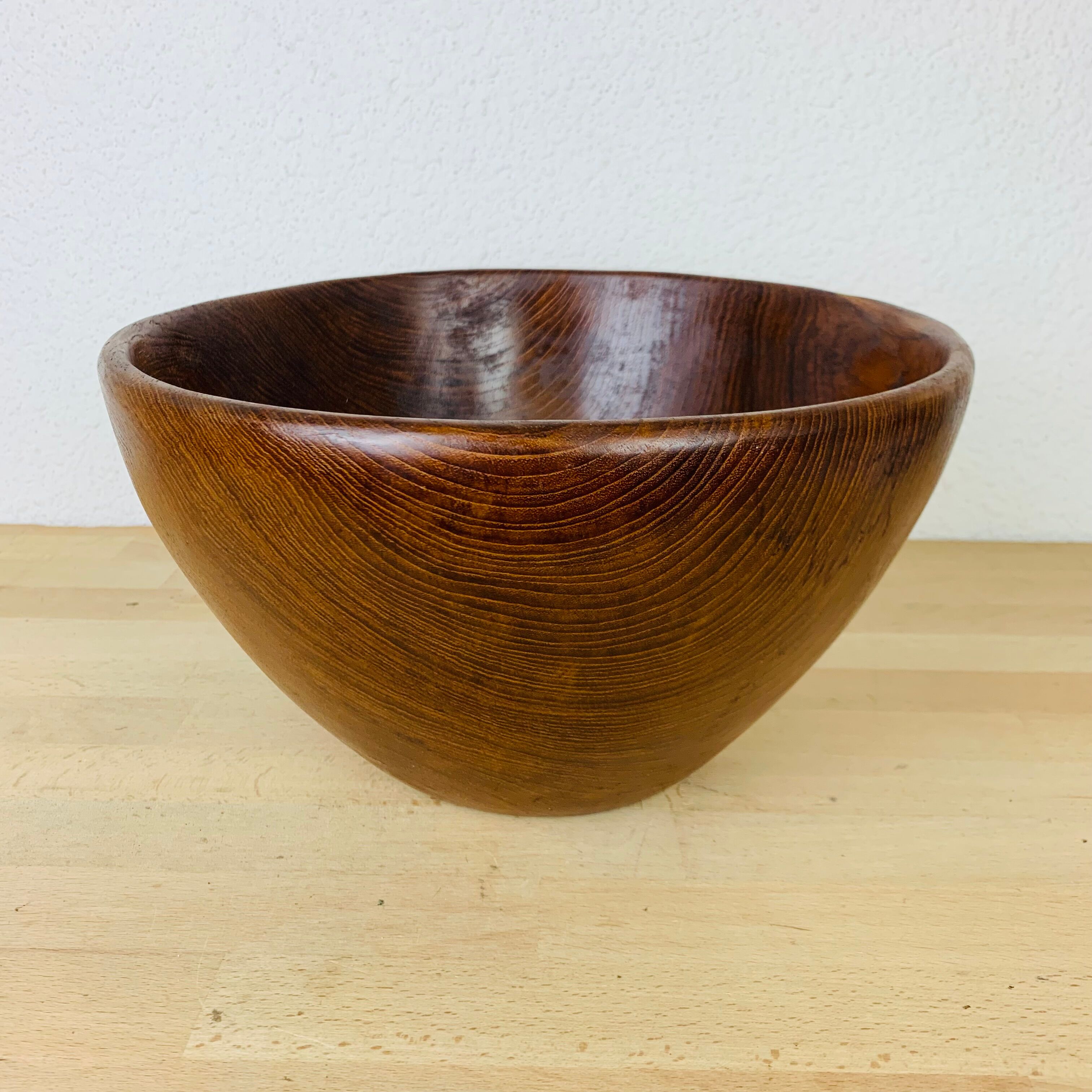 Scandinavian teak fruit cup salad bowl
