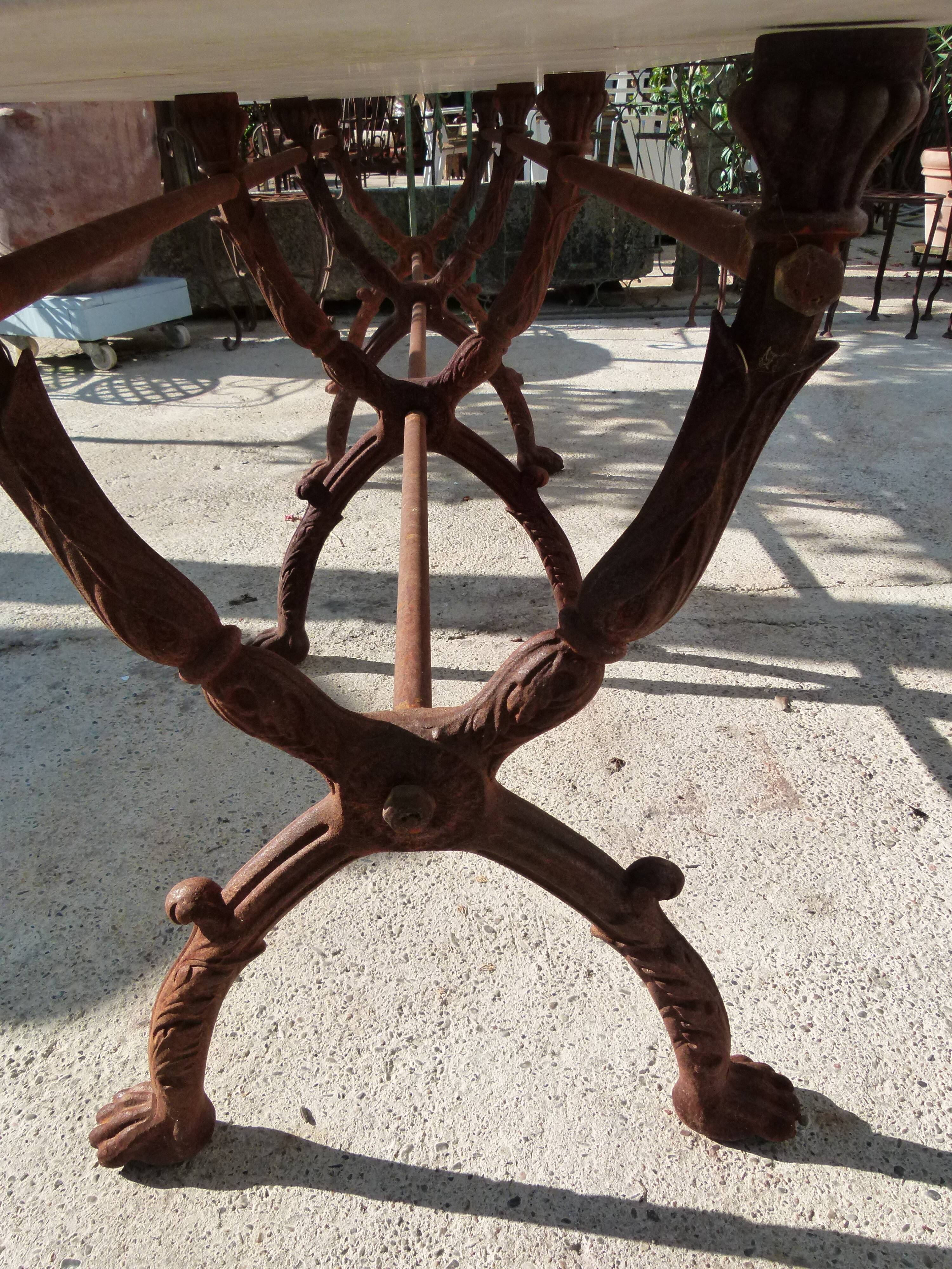 Marble table feet cast iron XXeme