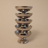 Set of 5 stainless steel cups