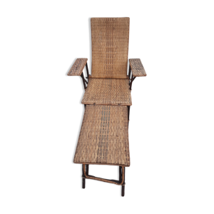 Chaise longue rotin