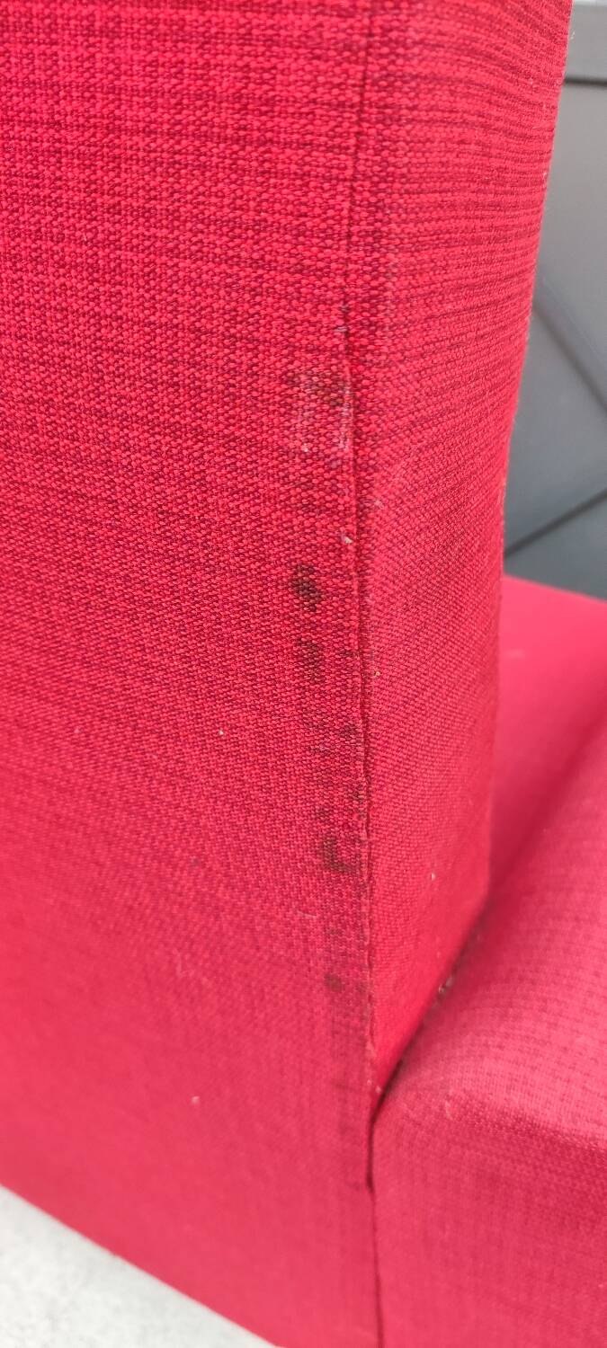 Pair of vintage armchairs with metal legs