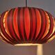 Large Rare Midcentury Veneer Pendant ULUV, 1960s