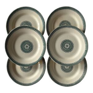 6 assiettes à dessert