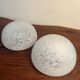 Paire applique plafonnier demi boule en verre de Clichy