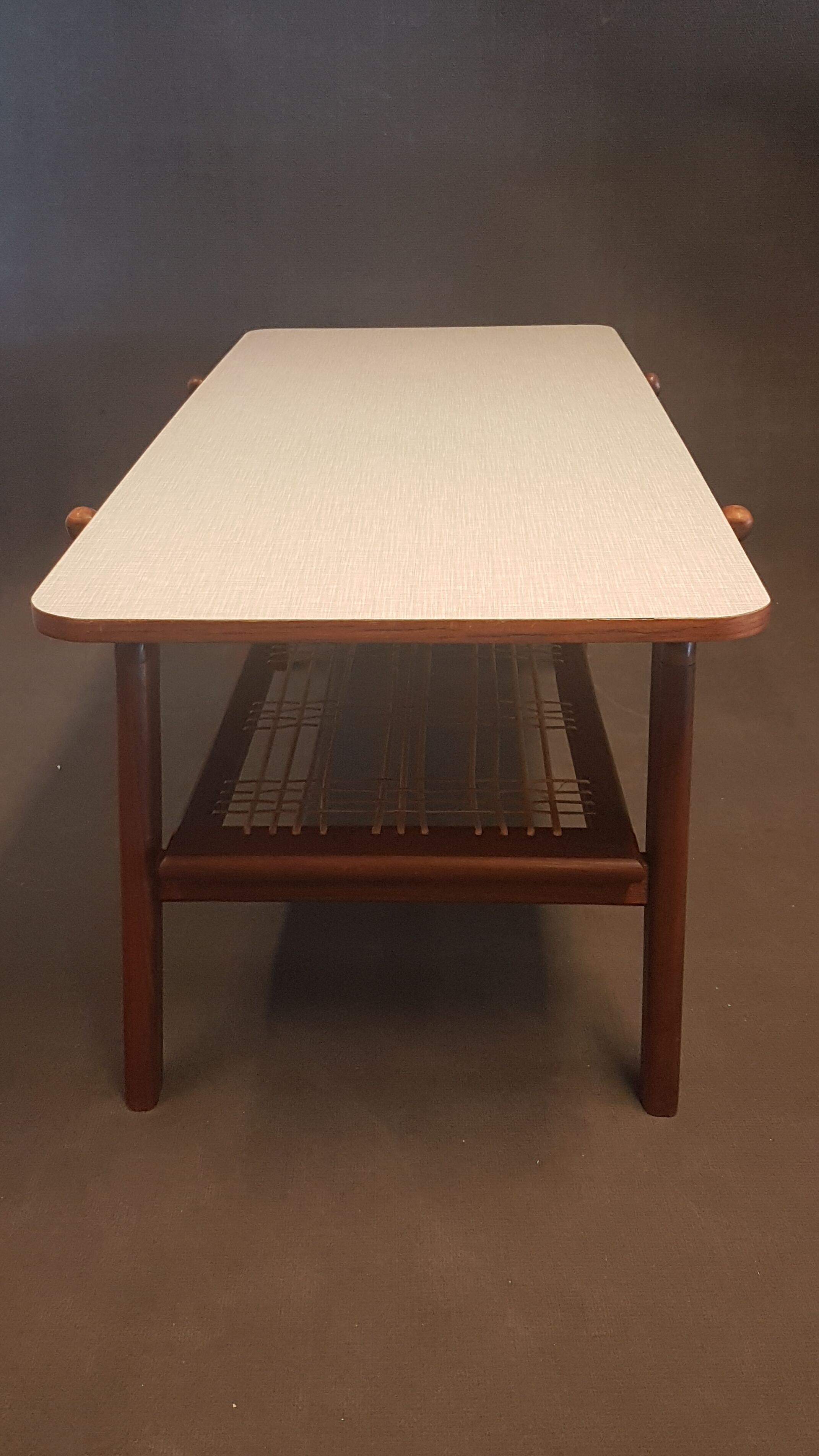 Vintage Scandinavian Style Coffee Table with Reversible Top in Teak and Formica, 1950s-1960s
