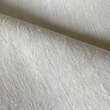 Antique sheet in embroidered hemp linen