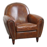 Cowhide Leather Design Armchair