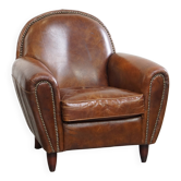 Cowhide Leather Design Armchair