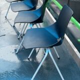 4 Designer stackable chairs Angelo Pinaffo Model shell
