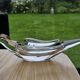 Plate, swallow bird ashtray in French glass from Vanne 1960.