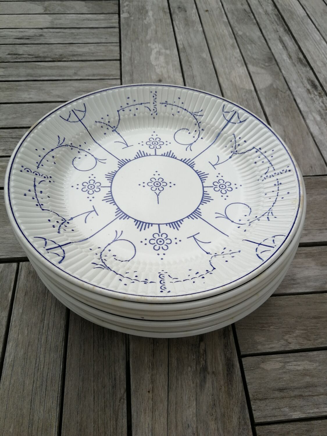 Set of 9 flat plates Copenhagen from Royal Boch