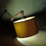 Scandinavian teak accordion lamp 1960
