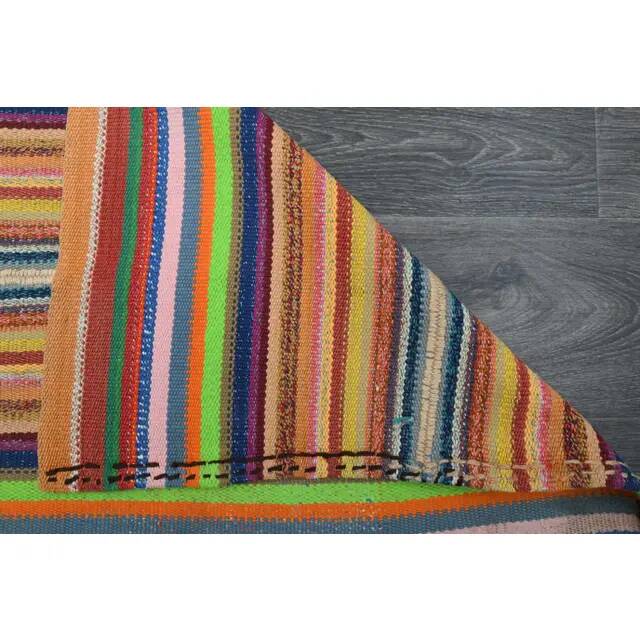 Vintage Turkish Oushak Handmade Wool & Cotton Orange Rug 150x246