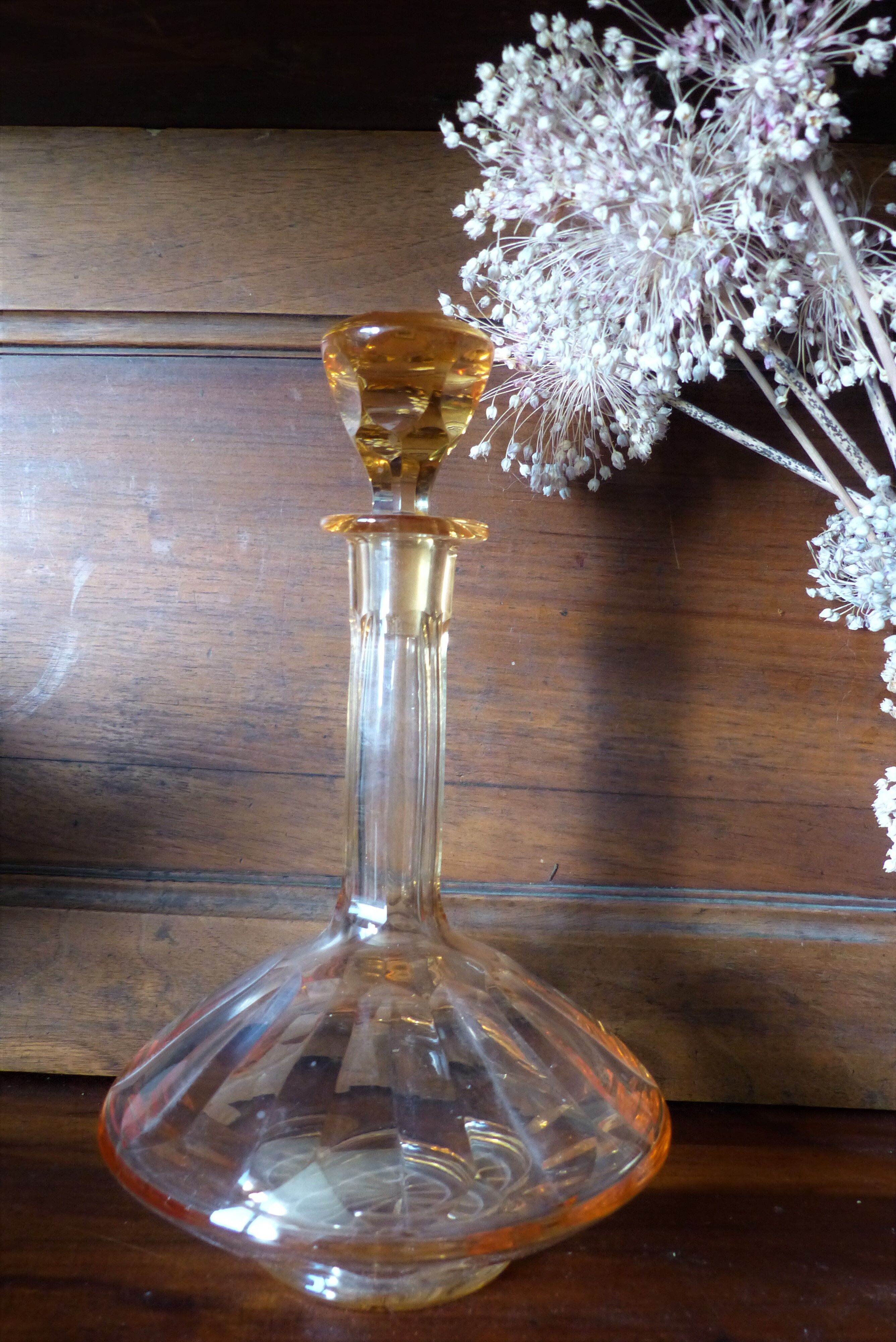 Amber crystal carafe