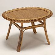 Vintage bamboo coffee table, Italy, 1950s-1960s.