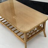 Bamboo Coffee Table with Pine Wood Top