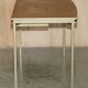 Modern mid-century writing desk signed Cartier in bronze and leather.